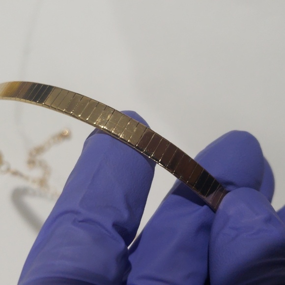 Gold Collar Necklace – Polished 16” Cab Chain with Adjustable Clasp | Women’s - Picture 5 of 7